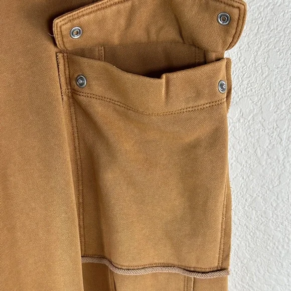 Daily Practice Anthropologie Women's Wide Leg Tan Utility Cargo Pants - Picture 6 of 16